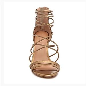 Halston Heritage Bronze Strappy Heels